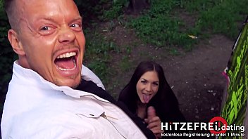 HITZEFREI.dating ► PUBLIC BLOWJOB ◄ German Teen hooked up on street and banged by a stranger LULLU GUN